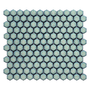 Hexagon Porcelain Mosaic Tile - Mint Rose Wall & Floor Tile