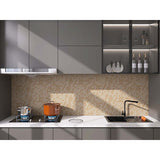 Penny Round Porcelain Mosaic Tile Creme Brulee - Shower & Backsplash