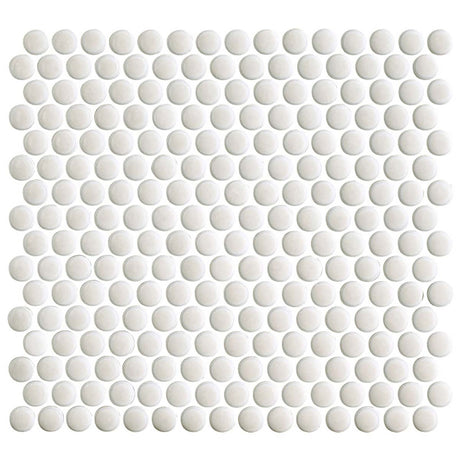 Penny Round Porcelain Mosaic Tile - Opal Wall & Floor Tile