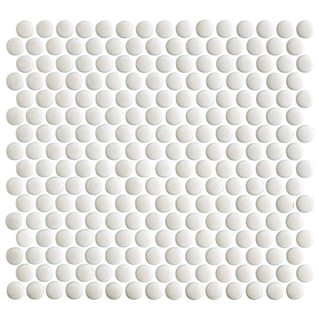 Penny Round Porcelain Mosaic Tile - Opal Wall & Floor Tile
