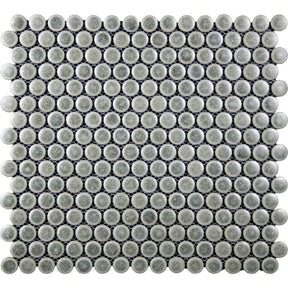 Polished Stainless Steel Penny Round Mosaic Tile