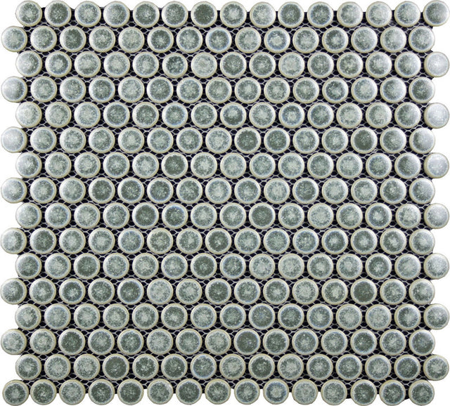 Penny Round Porcelain Mosaic Tile - Tropical Lush Wall & Floor Tile