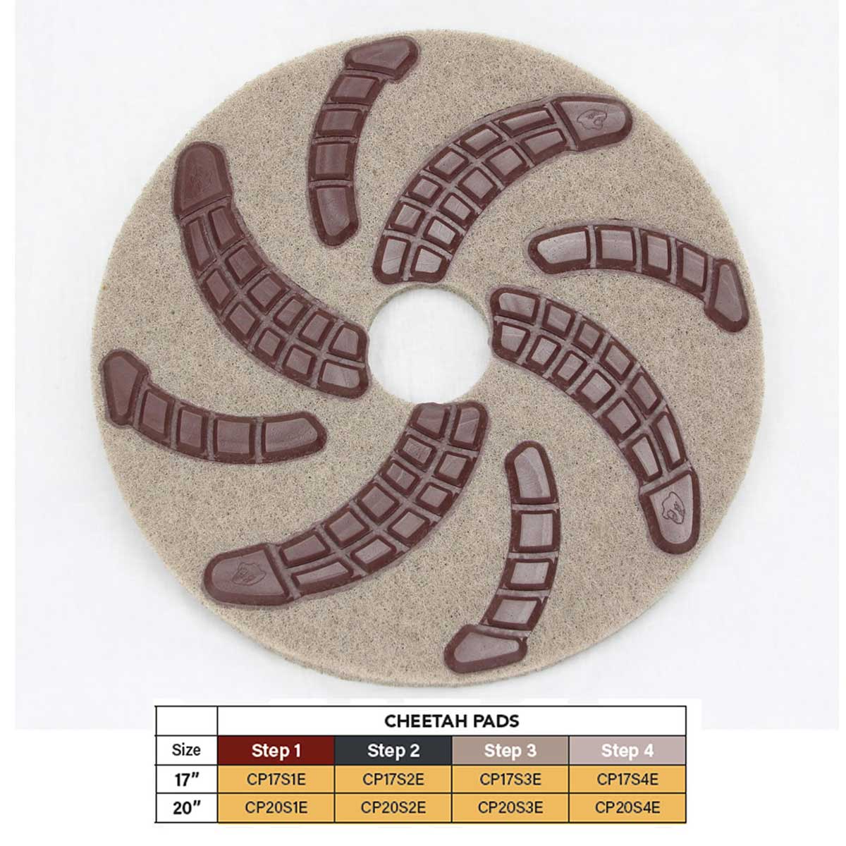 Cheetah stone restoration pad for travertine and limestone floors