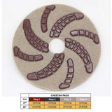 Cheetah stone restoration pad for travertine and limestone floors