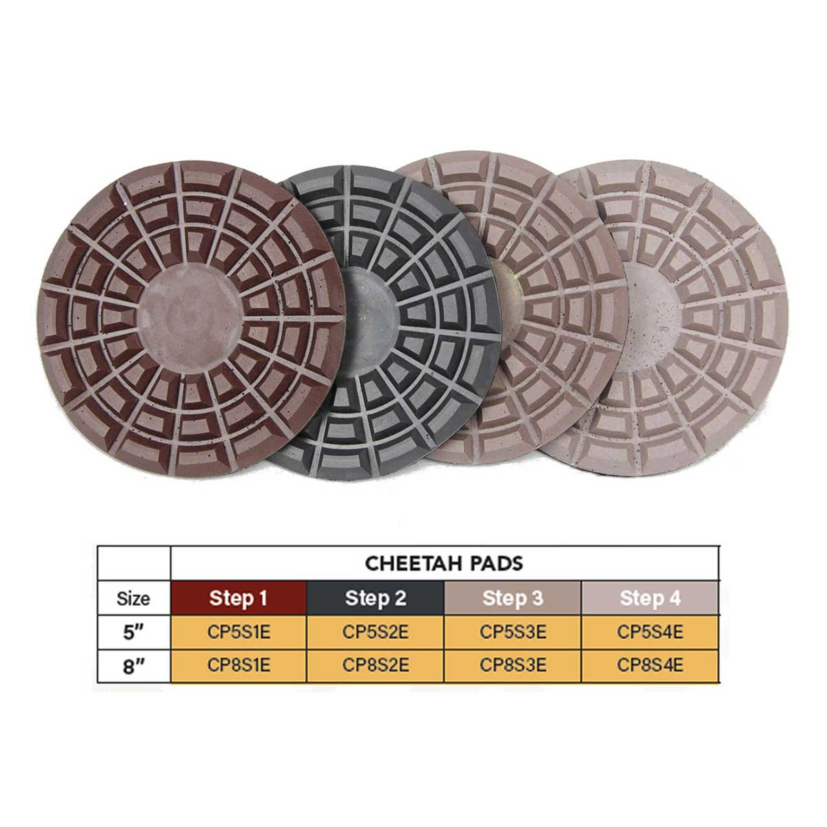 Cheetah hand restoration pad for countertops edges and detailed stone polishing
