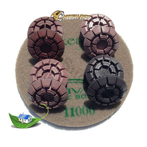 Cheetah stone restoration puck kit for marble travertine limestone terrazzo and polished concrete