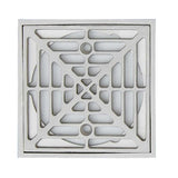 Steel cast square shower drain in brushed nickel for curbless tile showers