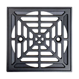 Matte black steel cast square drain for modern walk in tile showers