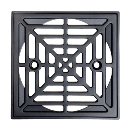 Matte black steel cast square drain for modern walk in tile showers