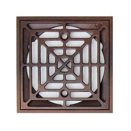 Oil rubbed bronze square shower drain for luxury bathroom remodels