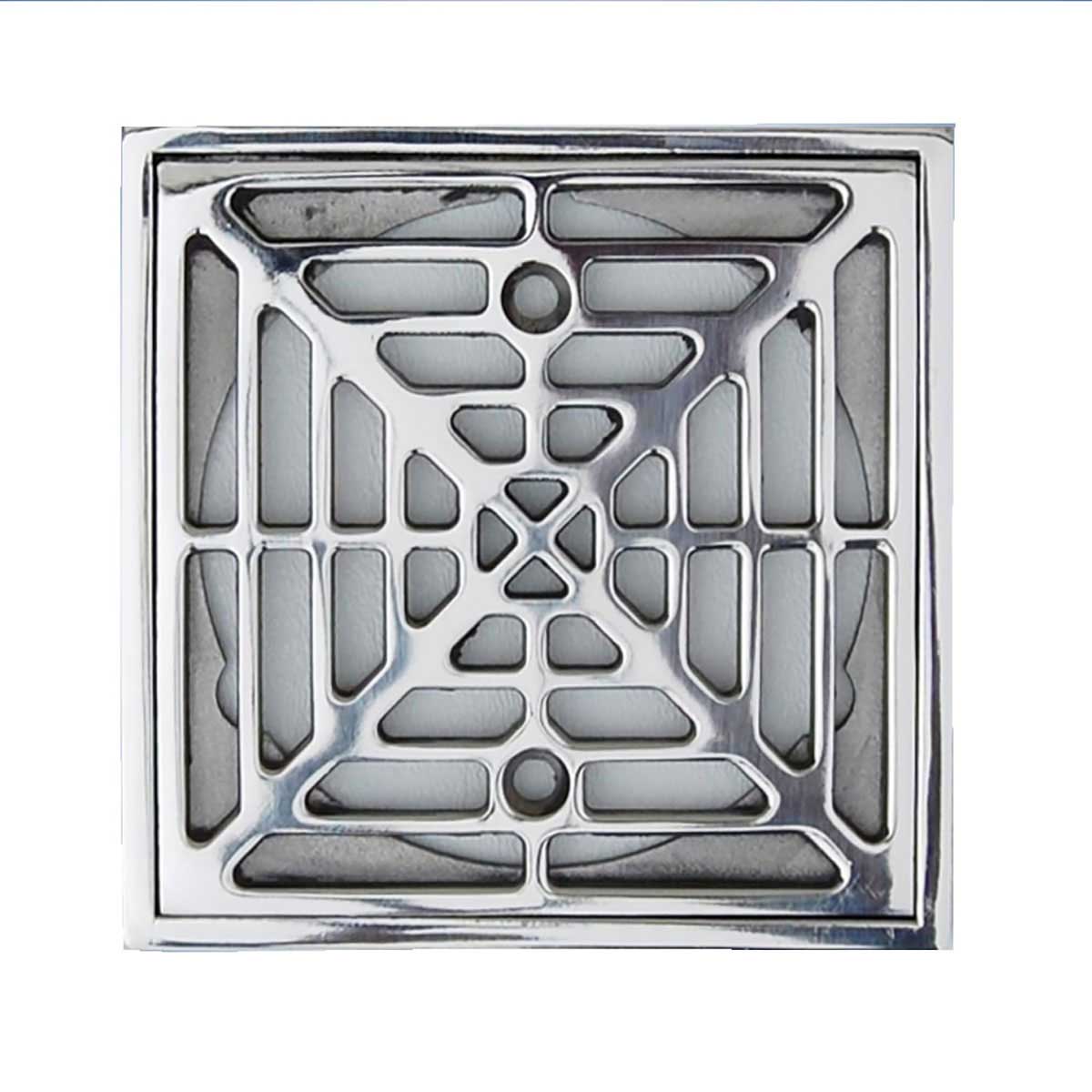 Polished chrome square shower drain for ClearPath curbless shower systems