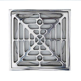 Polished chrome square shower drain for ClearPath curbless shower systems