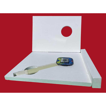 CODA-B drain relocation kit for custom tile shower installations