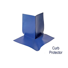 Composeal blue PVC shower curb protector outside corner