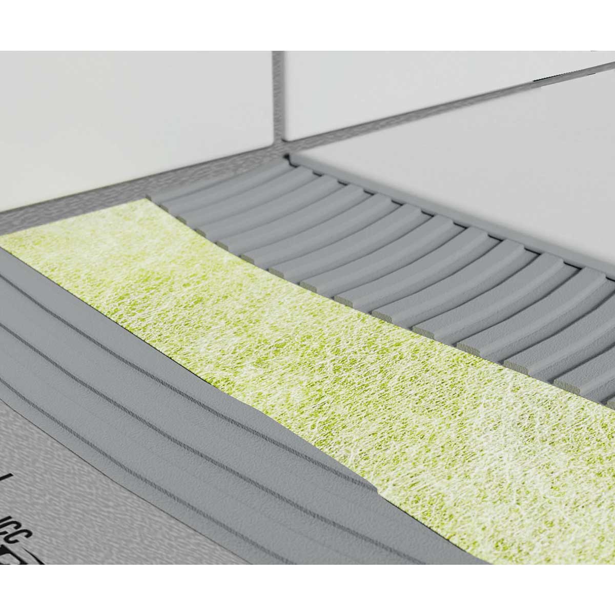 Crack isolation waterproof membrane for shower floors