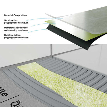 Composeal Gold PE membrane for tile and stone flooring