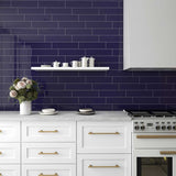 Level Tiles Electric Blue ceramic tile for shower walls