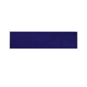 Electric Blue glossy ceramic wall tile 4x16 backsplash