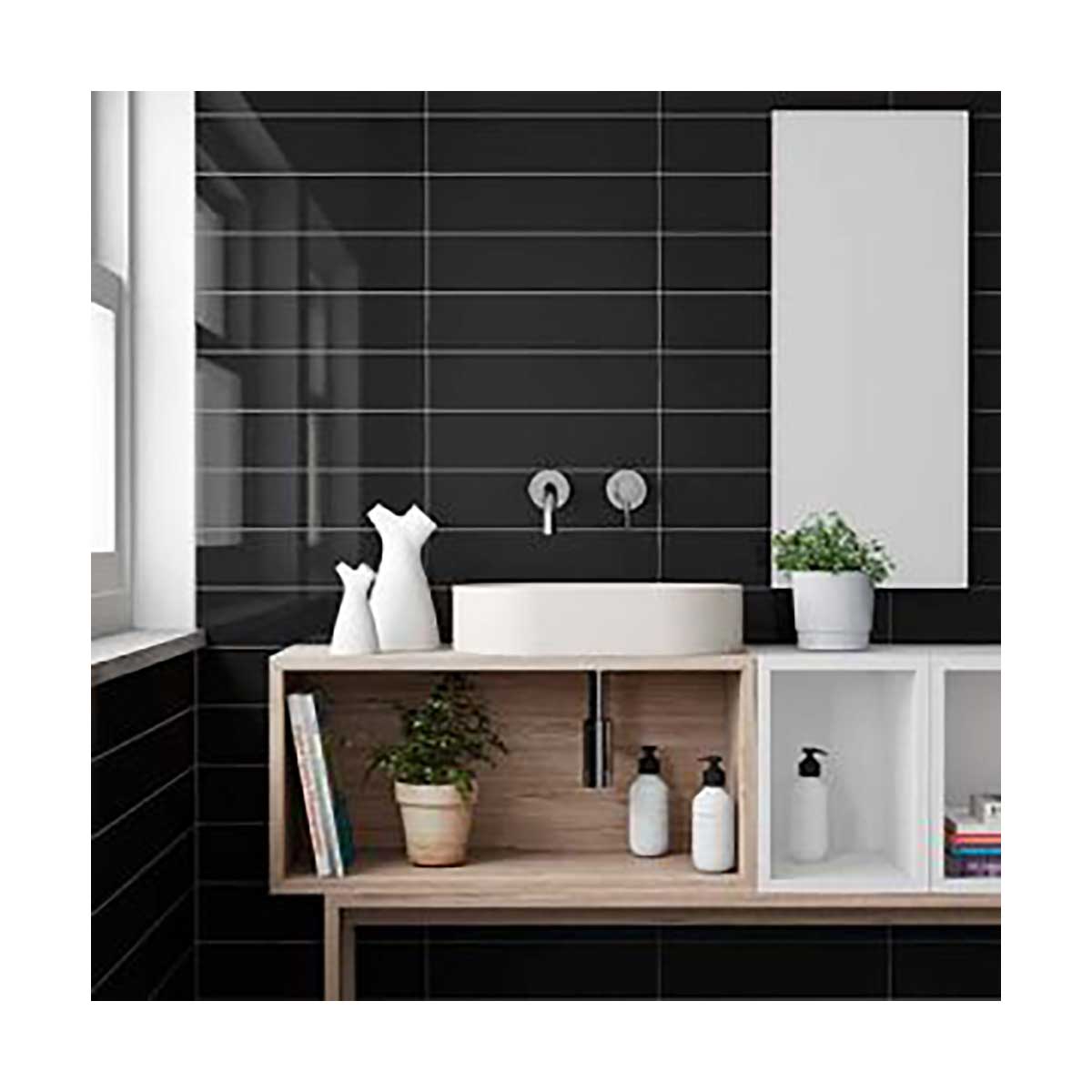 Level Tiles graphite ceramic tile for kitchen backsplash