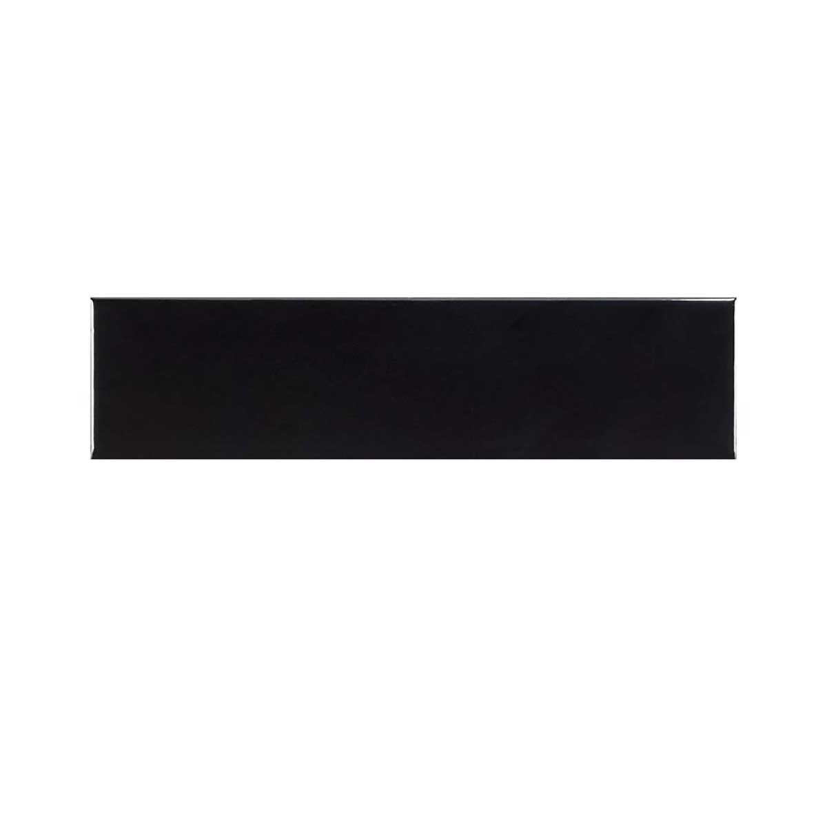 Graphite glossy ceramic wall tile 4x16 backsplash
