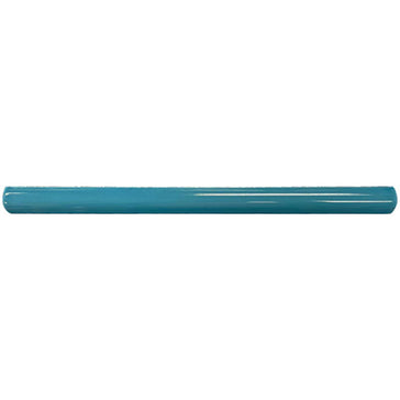 3/4" x 12" Blue Marina Glossy Ceramic Bullnose Trim with Waterfall Glaze Finish