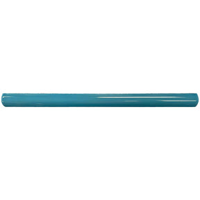 3/4" x 12" Blue Marina Glossy Ceramic Bullnose Trim with Waterfall Glaze Finish