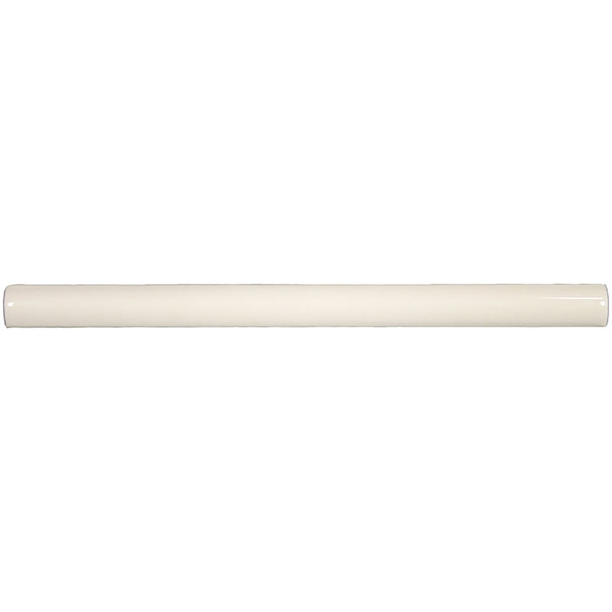 3/4" x 12" Cream Glossy Ceramic Bullnose Trim with Waterfall Glaze Finish