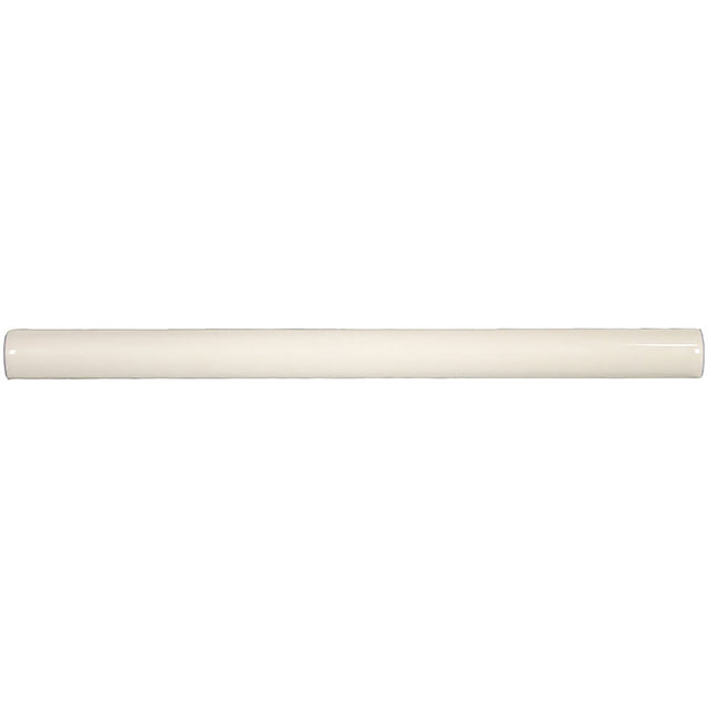 3/4" x 12" Cream Glossy Ceramic Bullnose Trim with Waterfall Glaze Finish