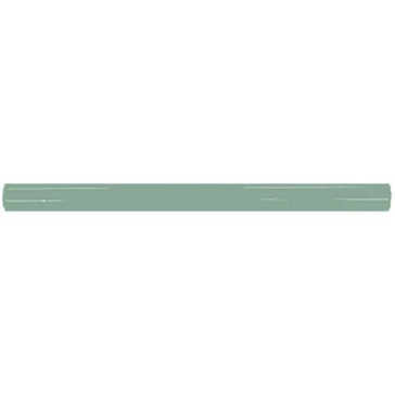 3/4" x 12" Green Glossy Ceramic Bullnose Trim with Waterfall Glaze Finish