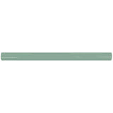 3/4" x 12" Green Glossy Ceramic Bullnose Trim with Waterfall Glaze Finish