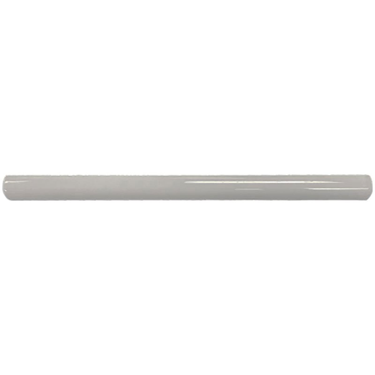 3/4x12 Grey Glossy Ceramic Bullnose Trim with Waterfall Glaze Finish