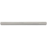 3/4x12 Grey Glossy Ceramic Bullnose Trim with Waterfall Glaze Finish
