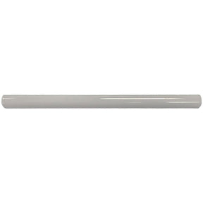 3/4x12 Grey Glossy Ceramic Bullnose Trim with Waterfall Glaze Finish