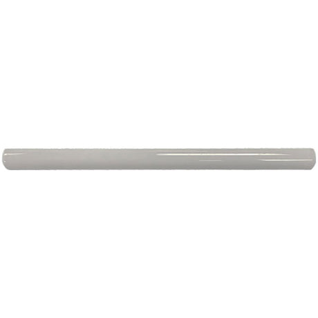 3/4x12 Grey Glossy Ceramic Bullnose Trim with Waterfall Glaze Finish