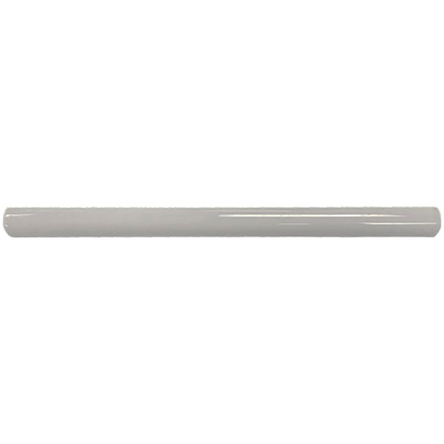 3/4x12 Grey Glossy Ceramic Bullnose Trim with Waterfall Glaze Finish