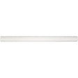 3/4" x 12" White Glossy Ceramic Bullnose Trim with Waterfall Glaze Finish