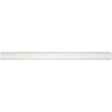 3/4" x 12" White Glossy Ceramic Bullnose Trim with Waterfall Glaze Finish