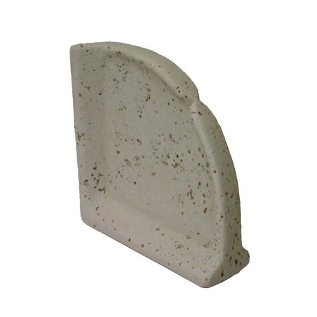 Travertine Caddy Large Corner Shelf Round Ivory