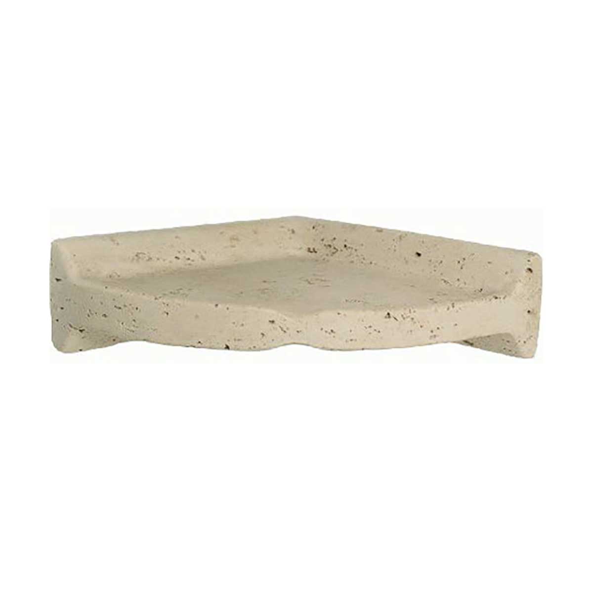 Travertine Caddy Large Corner Shelf Round Ivory