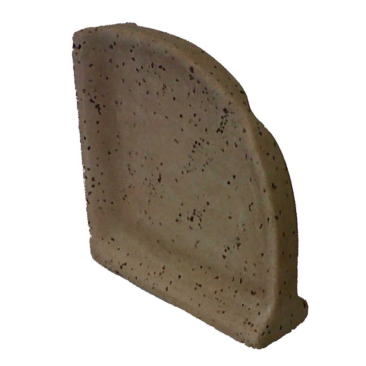 Travertine Caddy Large Corner Shelf Round Mocha