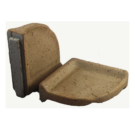 Travertine Caddy Large Corner Shelf Round Mocha