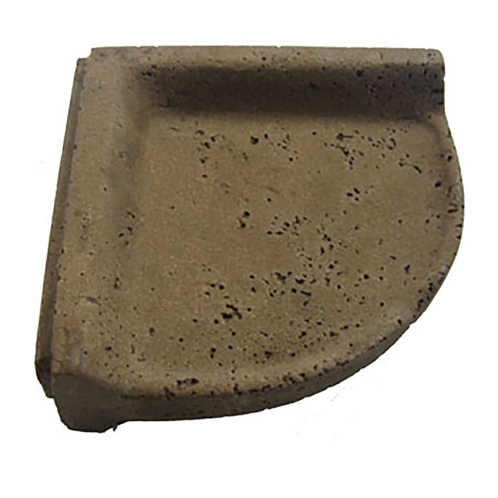 Travertine Caddy Large Corner Shelf Round Mocha