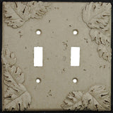 Deco Electrical Plates Double Toggle Leaf Noce