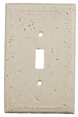 Deco Electrical Plates Single Switch Geometric Ivory