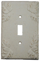 Deco Electrical Plates Single Toggle Leaf Ivory