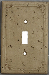 Deco Electrical Plates Single Switch Geometric Noce