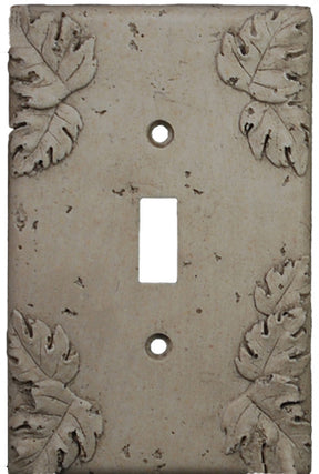 Deco Electrical Plates Single Toggle Leaf Noce