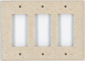 Deco Electrical Plates Triple GFI Ivory