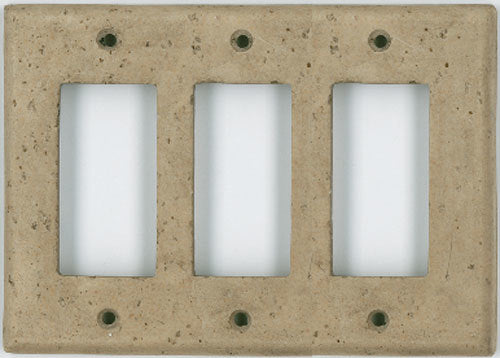 Deco Electrical Plates Triple GFI  Noce
