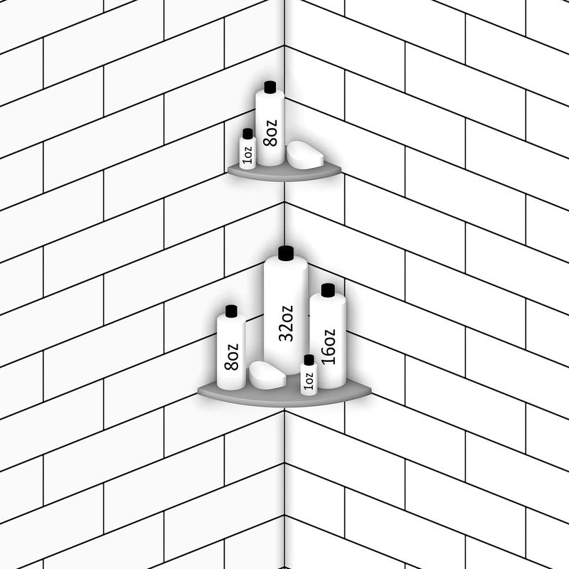 Boundless Shelving Solutions 6 inch Corner Shelf Super White
